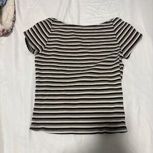 Urban Outfitters Black and White Striped Tee